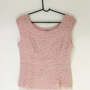 Forever 21 Lace Peplum Top